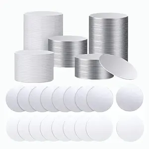 100Pcs 2 Inch Round Sublimation Blank Aluminum Sheets, Aluminum Board for Heat Transfer, Suitable for Breastpin, Scalable Badge Holder, Photo Tray, Collapsible Phone Holders