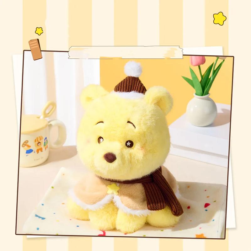 Disney Winnie the Pooh Series Warm Cozy Sitting Plush Doll Cute Toy Perfect Gift For Girls,Soft Fluffy Plush,Cuddly Size,Classic Pooh Design,Holiday & Holiday Haul