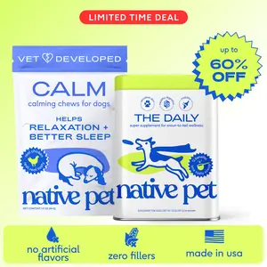 The Daily + Calm | 11-in-1 Whole Body Health Supplement + Calming Support for Dogs | Clean, Vet-Backed, Easy-to-Use | Daily Food Topper + Calm Air-Dried Chews | #1 Taste Tested
