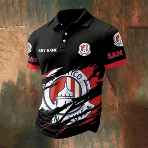 LIGA MX Atletico San Luis Personalized Name Multi Color Polo ST2502