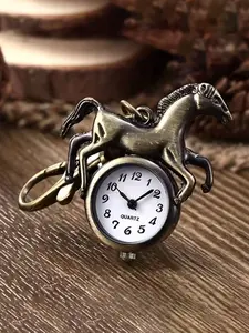 1 piece creative retro pocket watch keychain watch Pegasus watch student watch