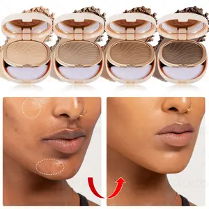 1PC 24-hour All-day Concealer and Oil Control, Waterproof and Sweat-proof, Fine Powder, Multi-functional Bronze Powder, Light Concealer, Compact and Convenient, Setting Powder, Face Powder, Daily Essential Cosmetics, Valentine's Day and Mother's Day Gifts