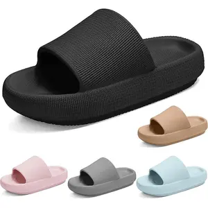 Cloud Slides for Women & Men – Ultra Soft Pillow Slippers, EVA Non-Slip Thick Sole Waterproof Bathroom Sandals, All-Season Cozy Home Flip Flops