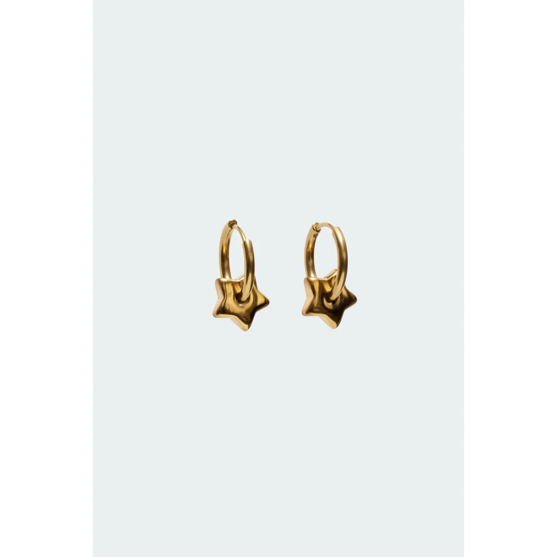 Star Charm Hoop Earrings Star Charm Hoop Earrings