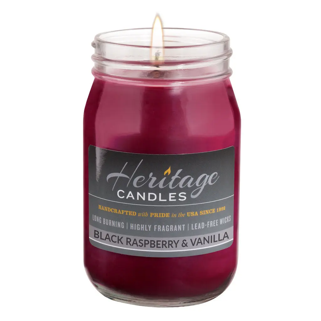 16-oz Canning Jar Candle - Black Raspberry & Vanilla
