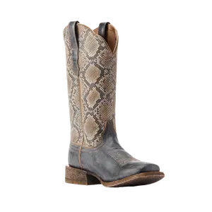 Ariat Ladies Frontier Farrah Beduino Black & Natural Snake Boots 10044406