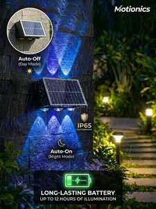 Motionics 2-Pack Solar Outdoor Lights – RGB Color-Changing Fence & Patio Lighting