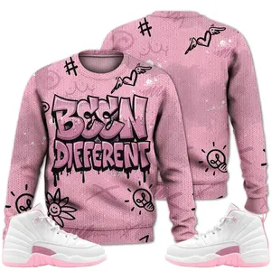 12 Medium Pearl Pink Ugly Sweater, Medium Pearl Pink 12s Outfits Shirt, Drip Been Different Streetwear Unisex Sneaker Matching Shirts