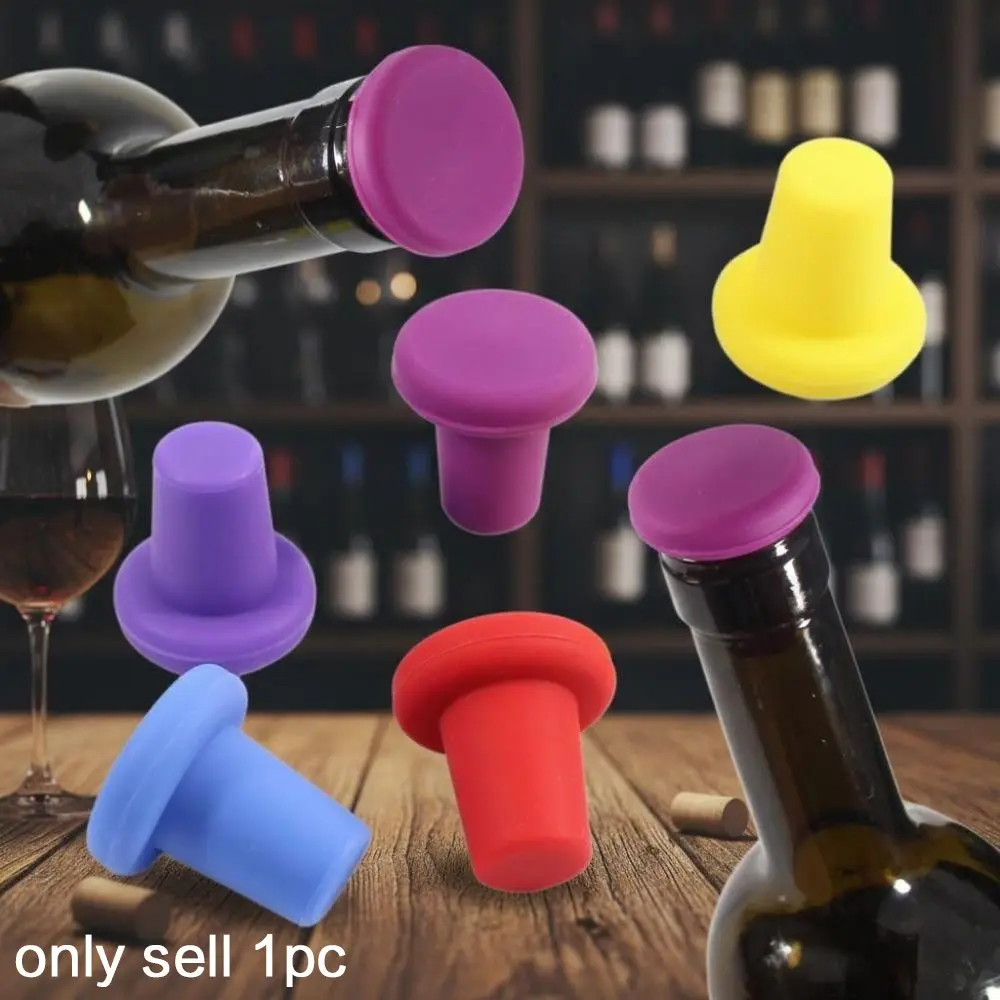 Elastic Silicone Wine Bottle Stoppers, Leak-Proof Wine Cork Seal for Multiple Sizes, Reusable Kitchen & Bar Preservation Tool, Easy Clean Anti-Oxidation Design for Home Use.