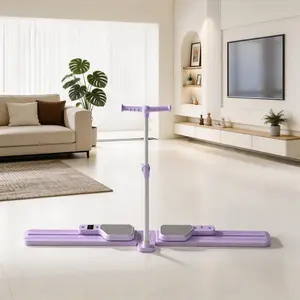 Portable skiing simulation slide, indoor leg and core training machine, space-saving fitness board suitable for all fitness levels