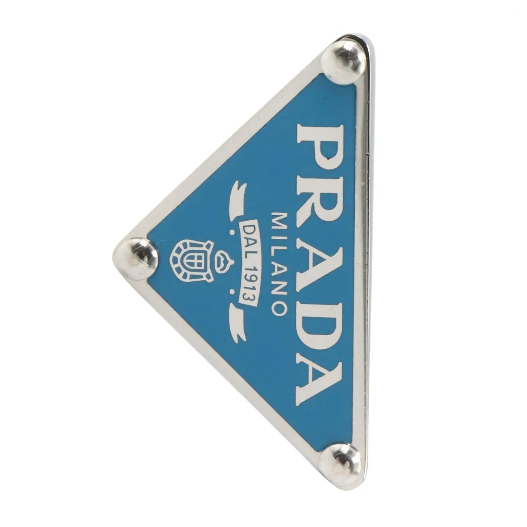 Pre-owned PRADA Sterling Silver 925 (Ag925) Small Leather Goods Silver 925 Earring