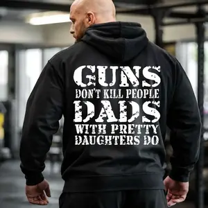 MY-hero GUNS DON'T K*LL PEOPLE DADS WITH PRETTY DAUGHTERS DO Print Men's Shirt, Top Menswear, Cotton Tee, Sweatshirt, Menswear, Tops,Gift for Husband, Unisex,Streetwear