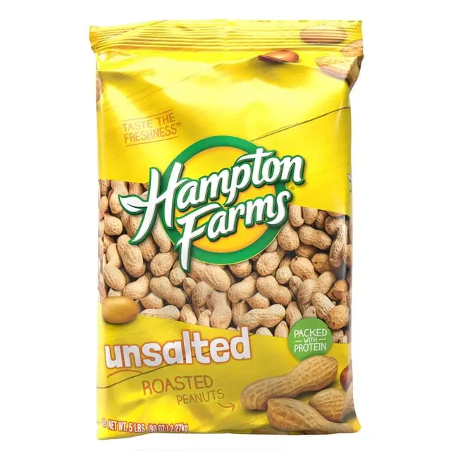 Hampton Farms Unsalted In-Shell Peanuts, 5 lbs. Hampton Farms Unsalted In-Shell Peanuts, 5 lbs.