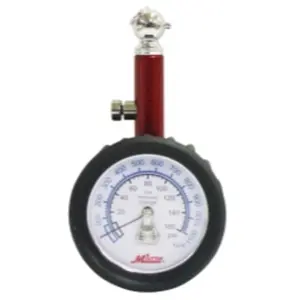 Milton Industries  Dial Tire Gauge 0-160 PSI, Deflator Valve, 3-2-3 Accuracy