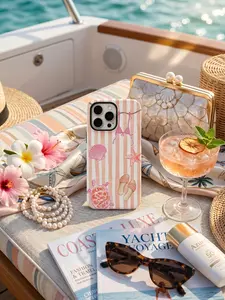 Pink Stripes Bikini Phone Case | Summer Beach Cellphone Cover Gift | iPhone 17 16 15 Pro Max Air & Samsung Galaxy s25 s24