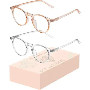 Blue Light Glasses for Woman, Blue Light Blocking Lightweight Round Eyeglasses for  TV Gaming Phone Screen,Eye