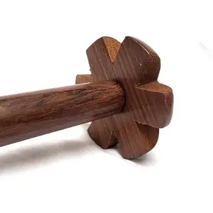 Round wooden masher whisk beater wooden mathani ravai ravi churner mixer butter milk churner