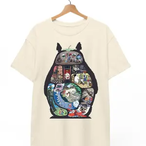 Studio Ghibli Movies Tshirt, Anime Tshirt, All Characters For Men And Women - Vintage Graphic Tee – Menswear & Womenswear – Streetwear Tops – Casual Cotton Crewneck Shortsleeve T-shirt