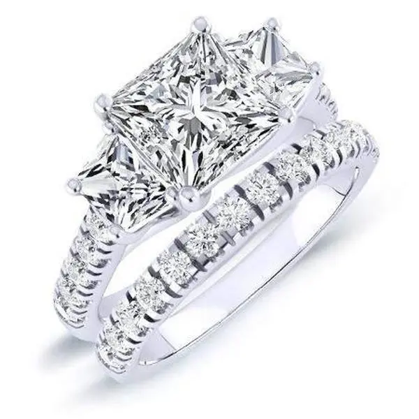 Marjoram - Princess Moissanite Bridal Set
