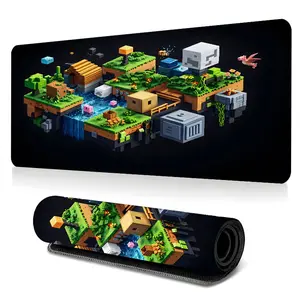 Pixel Art large-sized gaming mouse pad, desktop protection pad, anti-slip rubber lock edge high-definition printing, suitable for computers, laptops, offices, homes, schools, as a gift for family and friends.