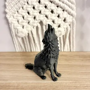3d Printed Howling Wolf Decor