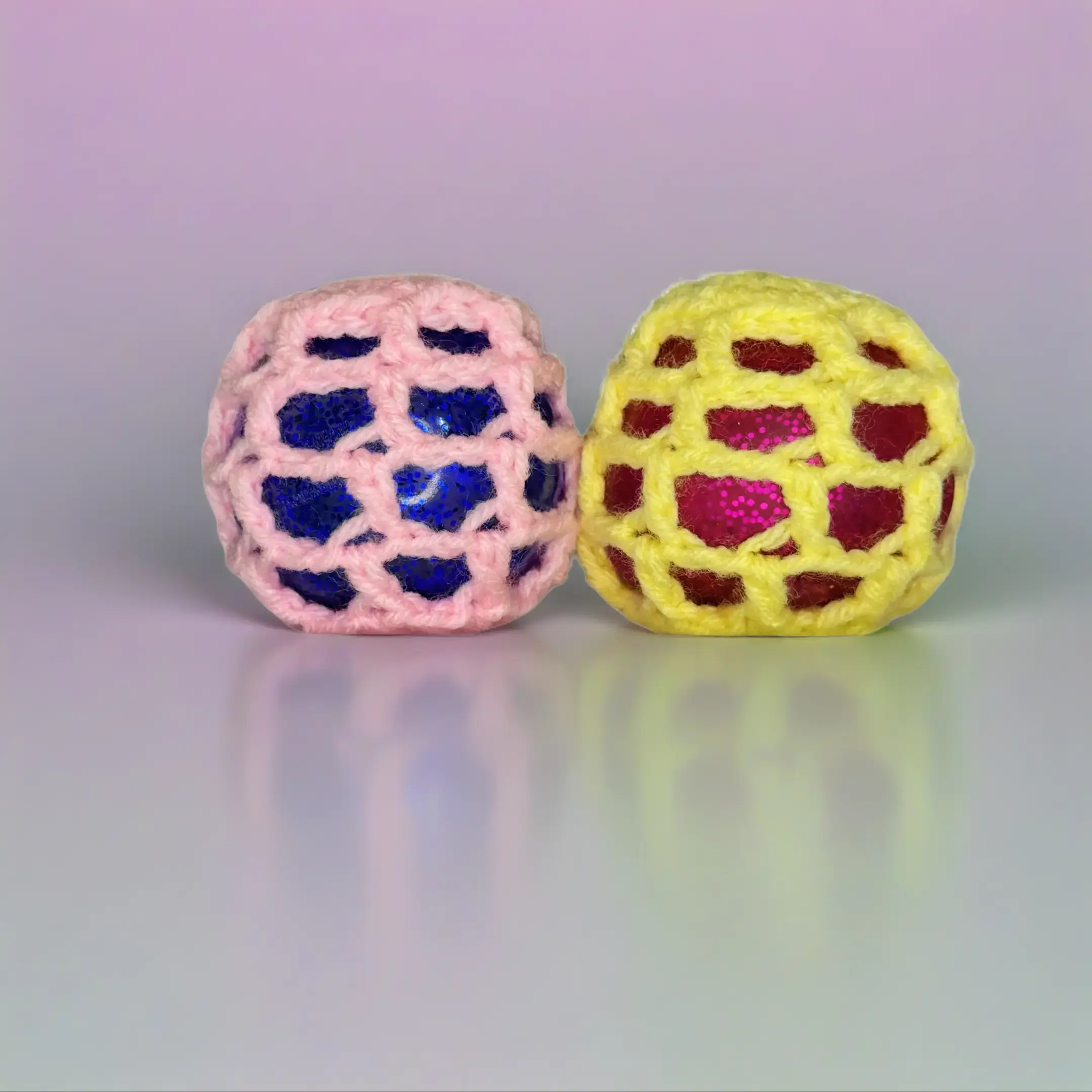 Crocheted Waffle Stress Toys - 4 Color Options