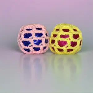 Crocheted Waffle Stress Toys - 4 Color Options