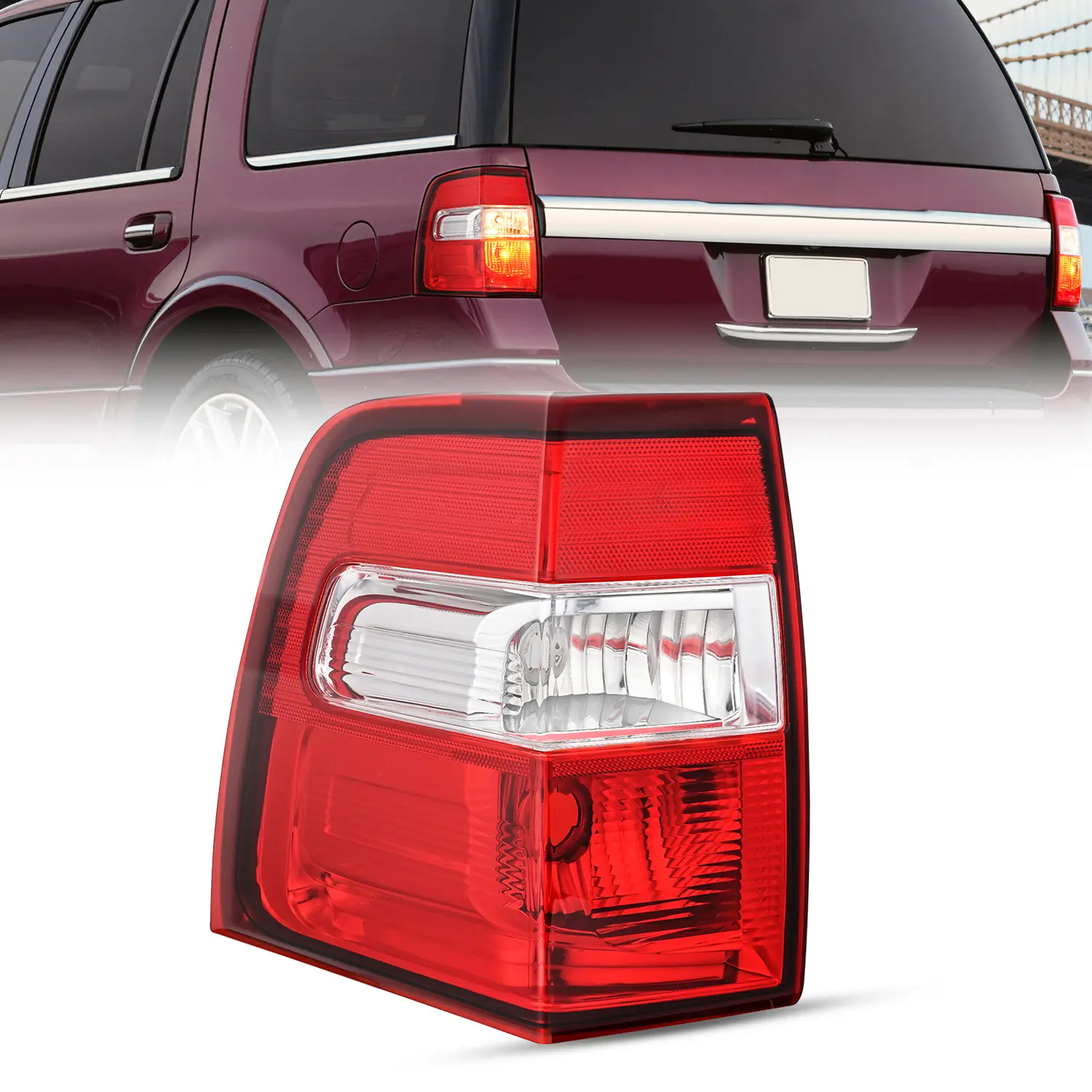 Nilight Taillight Assembly Compatible with 2007 2008 2009 2010 2011 2012 2013 2014 2015 2016 2017 Ford Expedition Rear Tail Light Lamp Replacement OE Style Drive Side