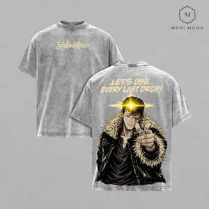 Ishigori Ryu Granite Blast Graphic Tee, Vintage Washed Jujutsu Kaisen Anime Shirt, Culling Game Power Design with Maximum Output Energy Attack Artwork, Heavyweight Cotton Unisex Streetwear, Gift for JJK Fans and Anime Lovers