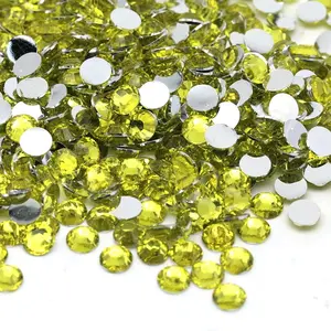 resin rhinestones 5,000pcs  lemon green color