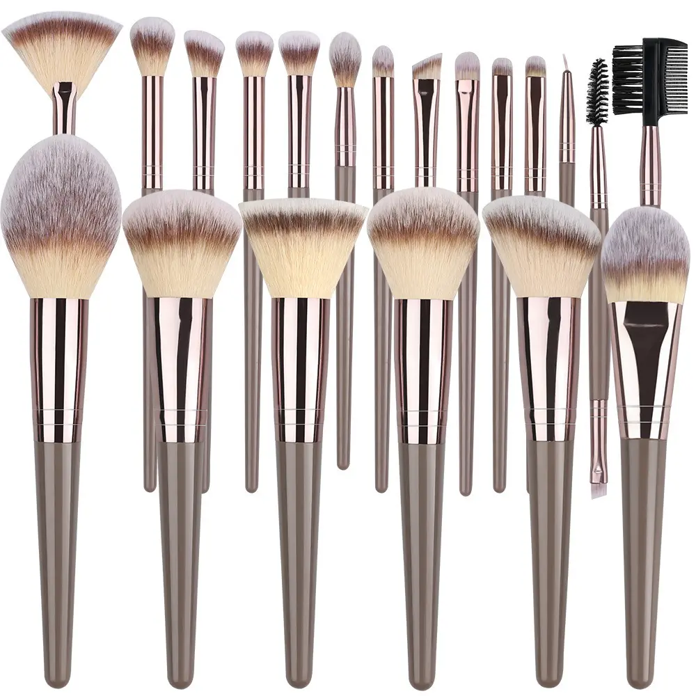 20 Pieces Complete Makeup Brush Set, Soft Bristles Cosmetic Brushes for Face Powder, Concealer, Eyeshadow, Eyeliner