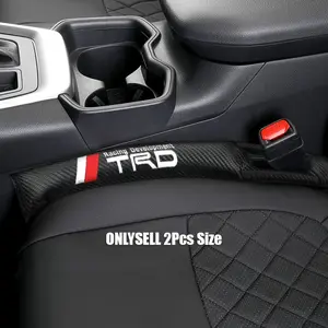 2Pcs Car Logo Badge Logo Side Seam Seat Universal Gap Stopper Gap Filling Anti-leak Strip Car Interior Decor Leak-proof Car Accessories Suitable for Toyota Tacoma TRD Pro 4Runner TRD Pro Tundra TRD Pro Camry TRD RAV4 TRD Off-road Edition 86 TRD Sequoia TR