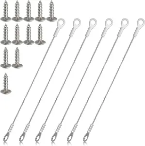 Cabinet Door Restraint Cabinet Hinge Limiter Opening Angle Limiter Stainless Steel Restraint Cable Cupboard Door Protector Hinge with Mounting Screws for Limit Swing (6 Inch) QfwdfcTrenz