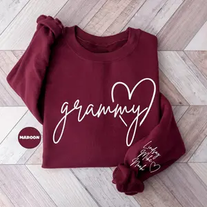 Personalized Grammy Sweatshirt: Custom Grandkids Names, Grandma Gift