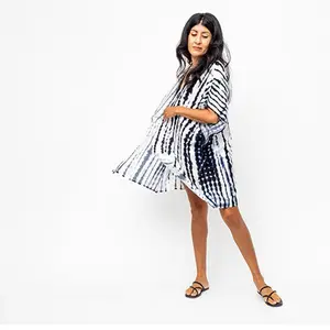 Maya Short Kimono - Navy