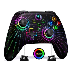 Wireless Switch Controller for Nintendo Switch Controller/Lite/OLED, LED Wired PC Game Joysticks - Wireless iOS/Android Remote, RGB Game Accessories Gamepad & Standard Controller