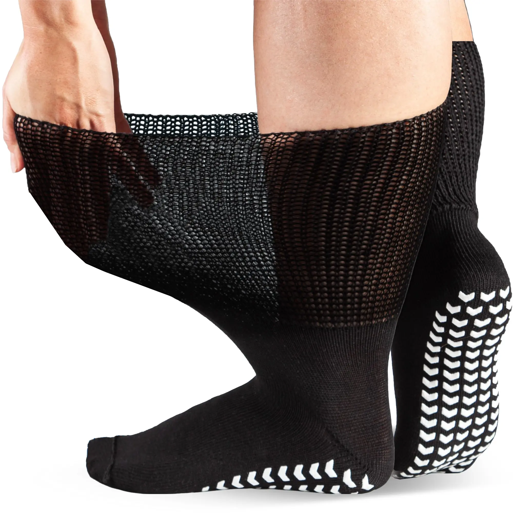 2 Pairs Compression Neuropathy Socks for Diabetic and Nerve Pain Relief Breathable Toeless Foot Sleeves for Men and Women Lightweight Comfort Fit Healthcare Socks solid crew sock grip sock diabetic ankle sock