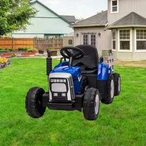 【Christmas Deal】GARVEE 12V Electric Tractor & Trailer for Ages 3-6, Featuring Remote Control, Available in Multiple Colors and Power Options (25W, 35W)