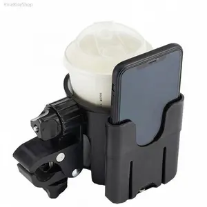 Universal 2-in-1 Baby Stroller Cup Holder With Phone Box Infant Carriage Bottle Rack Outdoor Baby Travel Accessory