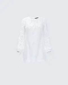 Rosetta Cream Lace Scalloped Mini Dress
