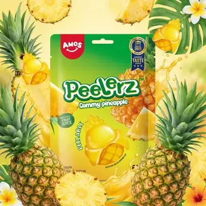 Amos Peelerz Pineapple Gummy Candy 3oz Bags | 3, 6, 12 Pack Bulk|Viral TikTok Snack