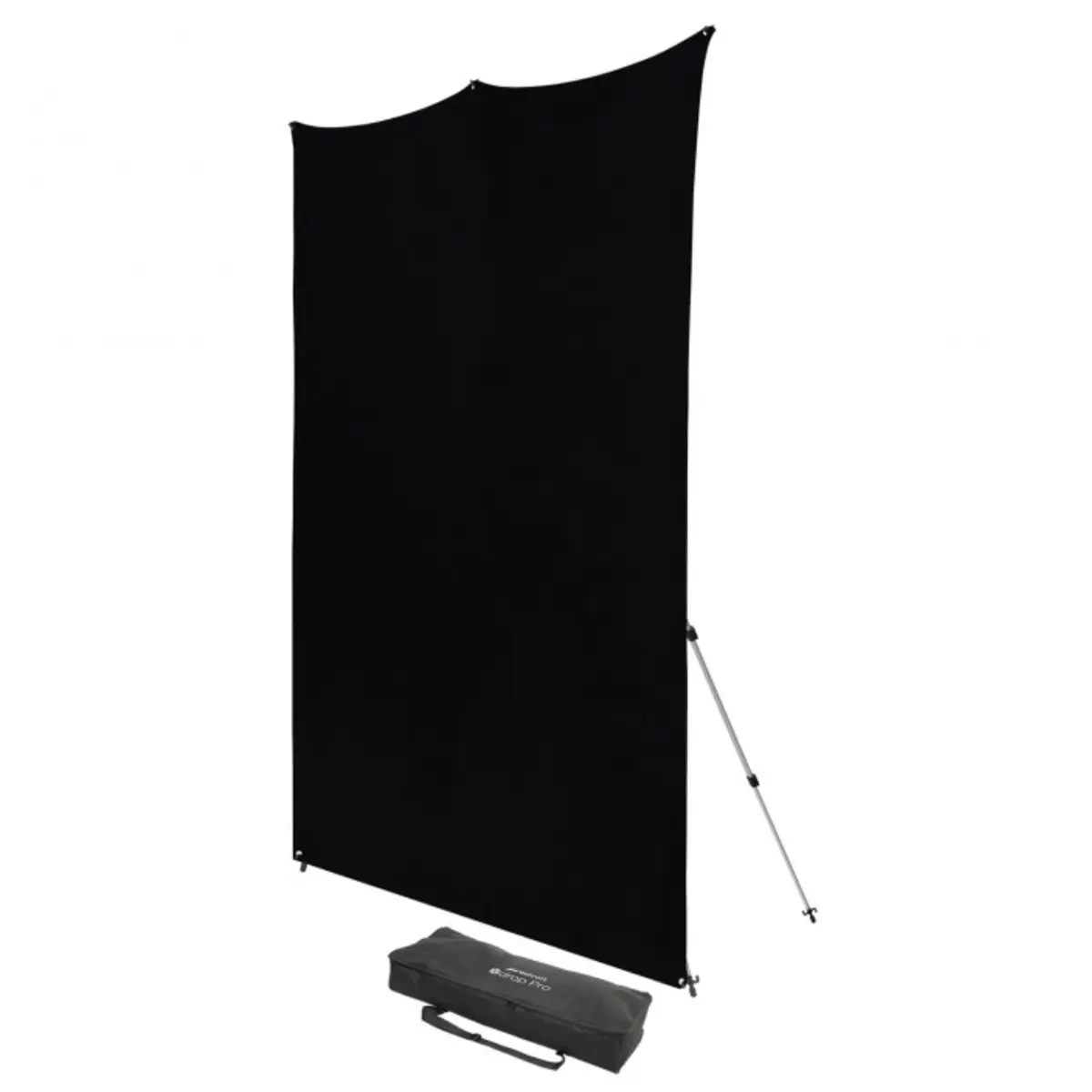Westcott 8x8' X-Drop Pro Wrinkle-Resistant Backdrop Kit with Stand, Rich Black