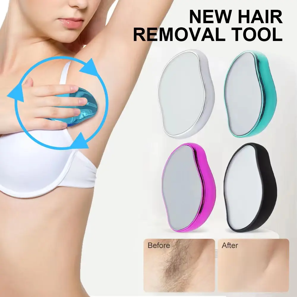 Physical Crystal Hair Remover Epilator - Safe, Easy to Clean, Reusable Body Depilation Tool for Smooth Skin (Bathroom Gadget)