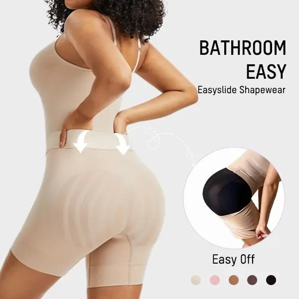 Shecurve Easyslide Shapewear Tummy Control Butt Lifter Faja Back Pull Down Bodysuit, Scruntch with Back Bone Support & Cotton Gusset, for Women Postpartum Everyday Fajas Colombian Girdles Body Shaping Underwear #SummerVibes