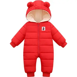 Baby Snowsuit Winter Coat Warm Hoodie Romper Puffer Jacket