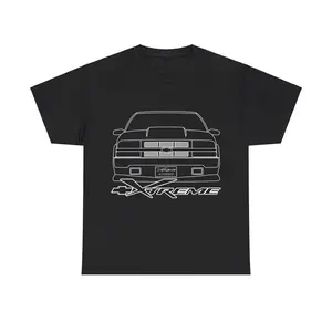 Black Chevrolet S-10 Xtreme Custom T-Shirt Front End Chevy S-10 Extreme Tee Shirt