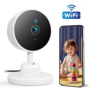 HD 360 degrees rotation 2.4GHz WiFi Baby Camera,Security Monitoring Device,Indoor Surveillance Camera,Infrared Night Vision Function,24/7 Monitoring,No-Drill Easy Installation,AI Human Detection,Men Gift