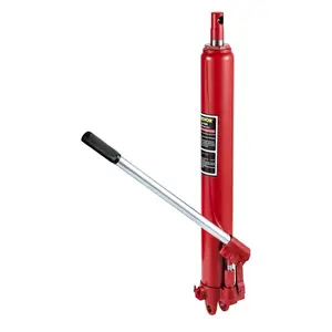 VEVOR Hydraulic Long Ram Jack, 8 Tons/17363 lbs Capacity, with Single Piston Pump and Clevis Base, Manual Cherry Picker w/Handle, for Garage/Shop Cranes, Engine Lift Hoist, Red