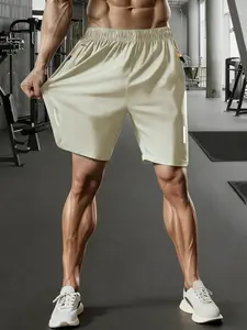 Men's Sport Pants Gym Shorts Training Shorts Summer Thin Breathable Half-Length Pockets Zipper Casual Wear Side Pockets Shorts