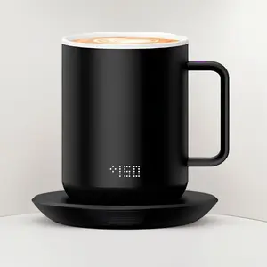 12oz Heated Smart Mug S3 with Temperature Control and Mug Warmer for Espresso Auto Sensing AI Heats Drinks to 120 150°F Hands Free for Home Office or Gifts White